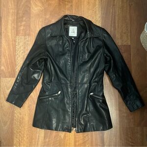 Avanti Leather Zip Up Jacket